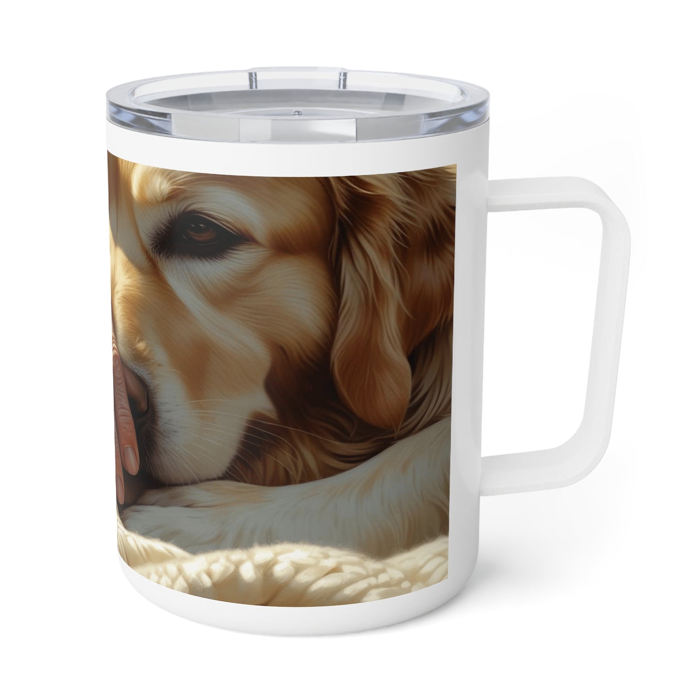 Mug isotherme « Mes mains tremblantes caressent ta fourrure apaisante » (Collection en Route vers la Sagresse)