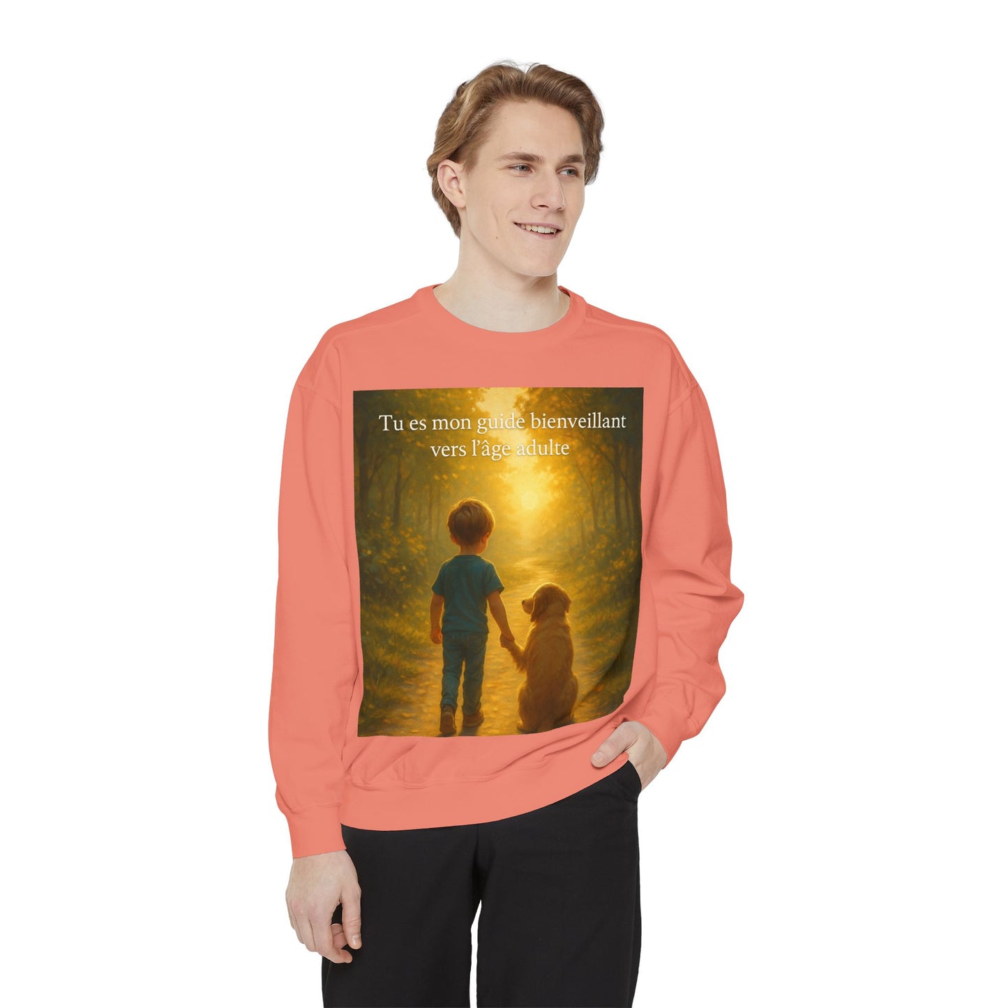 Sweat-shirt  Unisexe « Tu es mon guide bienveillant vers l'âge adulte. » (Collection Retour à l'enfance)