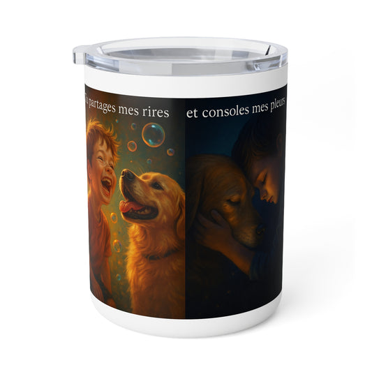 Mug isotherme « Tu partages mes rires et consoles mes pleurs.»( Collection Retour à l'enfance)