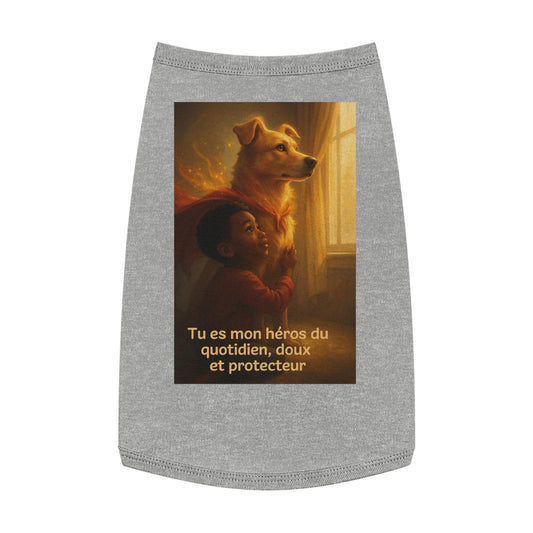 Débardeur pour animaux  « Tu es mon héros du quotidien, doux et protecteur.» (Collection Retour à l'enfance)