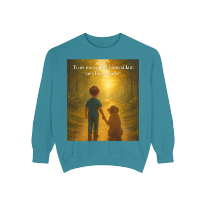 Sweat-shirt  Unisexe « Tu es mon guide bienveillant vers l'âge adulte. » (Collection Retour à l'enfance)