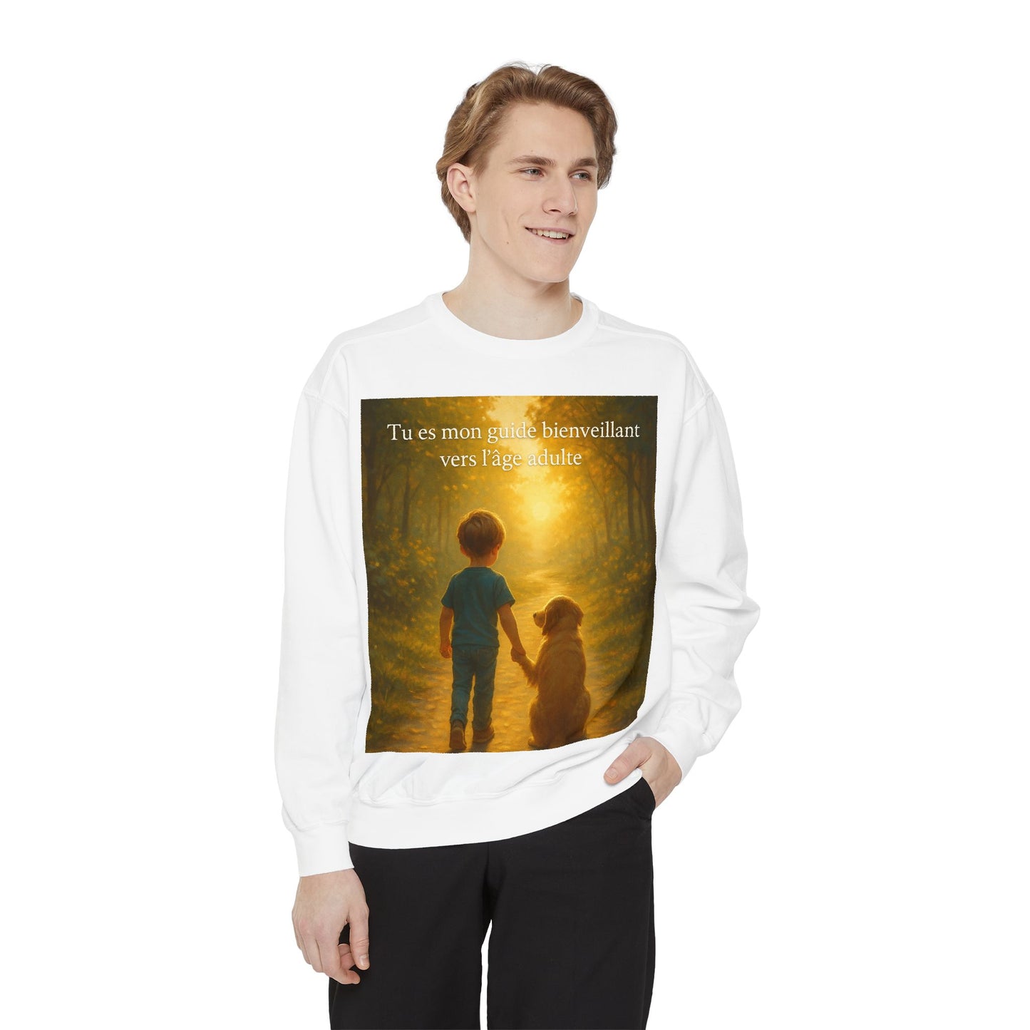 Sweat-shirt  Unisexe « Tu es mon guide bienveillant vers l'âge adulte. » (Collection Retour à l'enfance)
