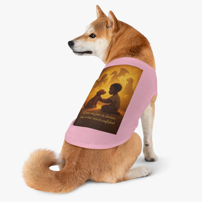 Débardeur pour animaux de compagnie « Dans nos jeux tu deviens tour à tour ami et confident.» (Collection Retour à l'enfance)