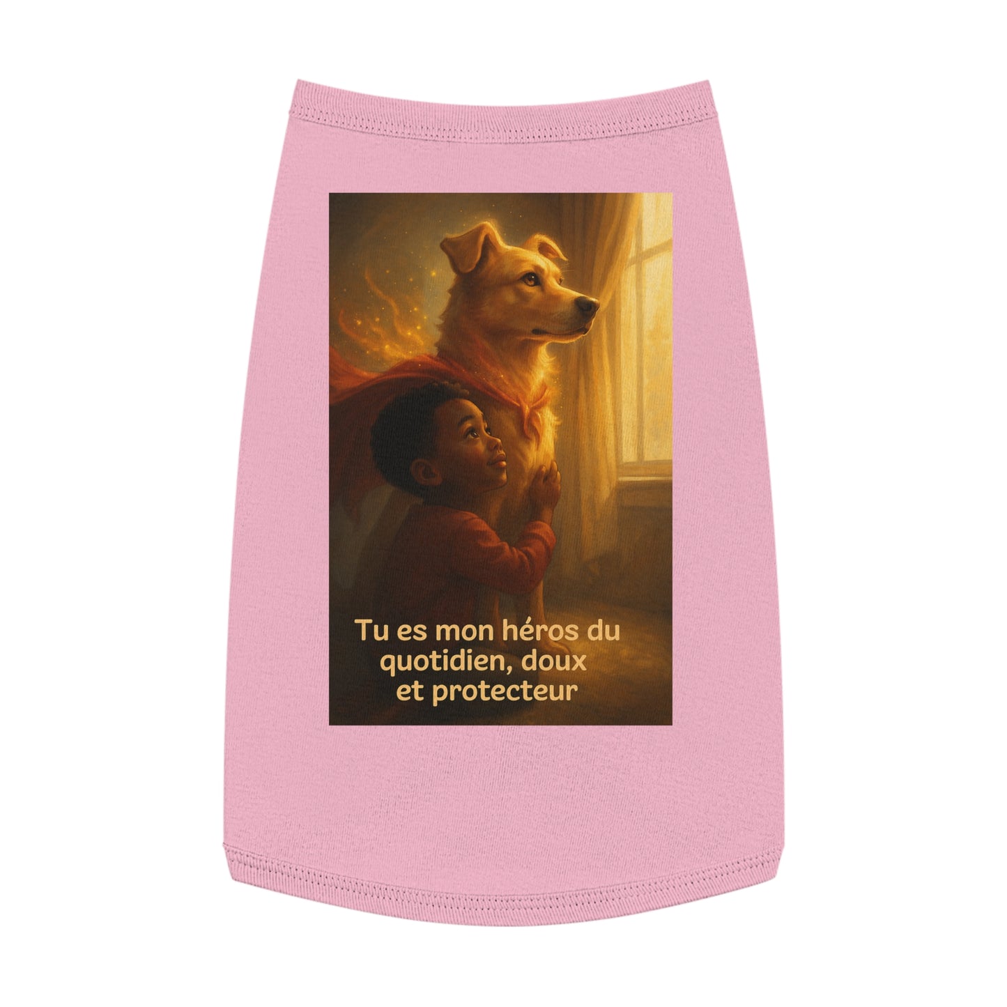Débardeur pour animaux  « Tu es mon héros du quotidien, doux et protecteur.» (Collection Retour à l'enfance)