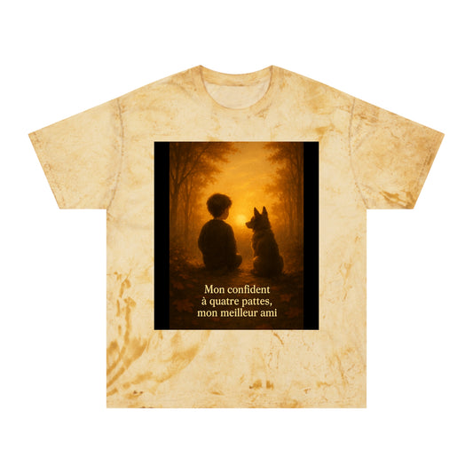 T-Shirt Unisexe « Mon confident à quatre pattes, mon meilleur ami.» ( Collection Retour à l'enfance)