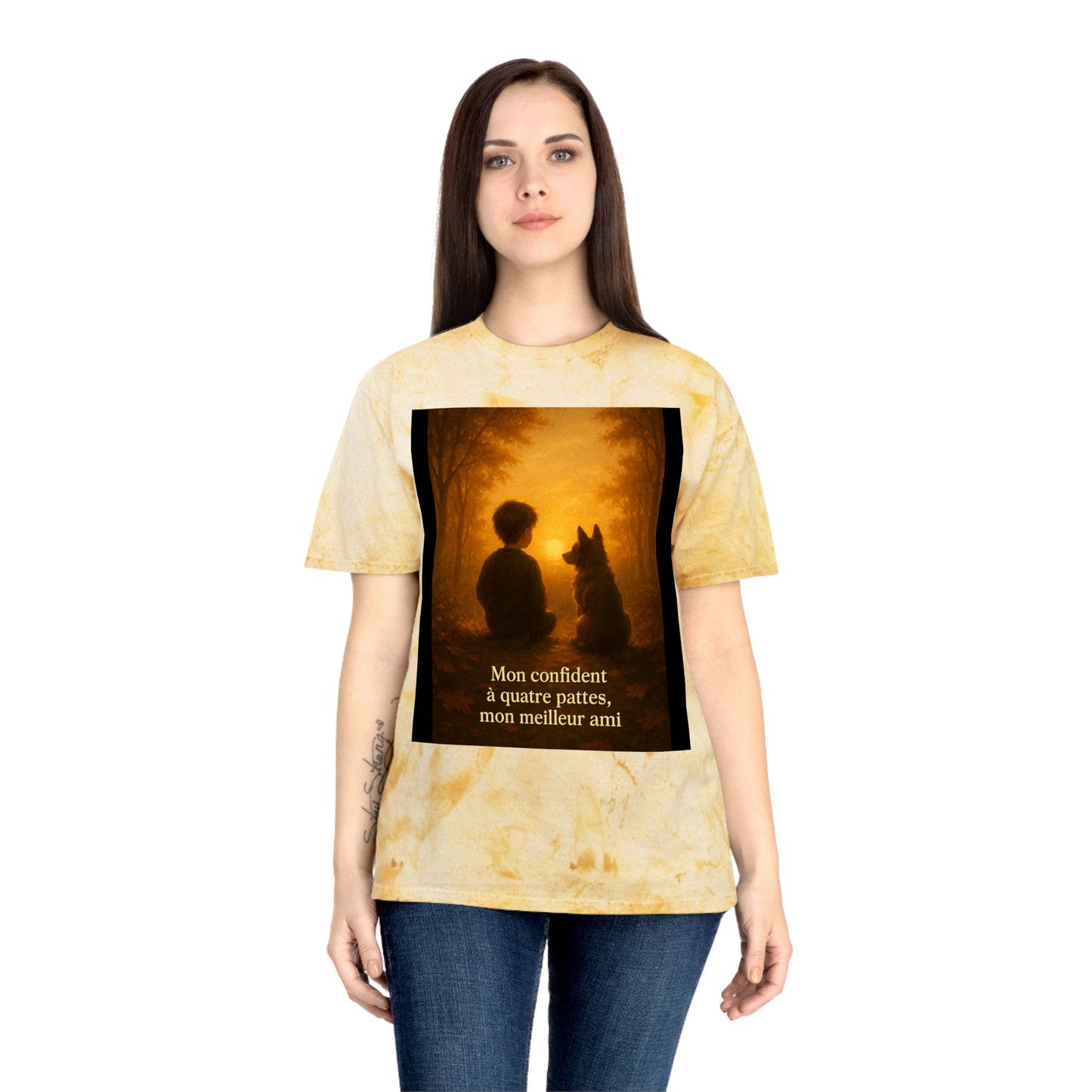 T-Shirt Unisexe « Mon confident à quatre pattes, mon meilleur ami.» ( Collection Retour à l'enfance)