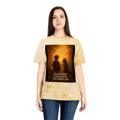 T-Shirt Unisexe « Mon confident à quatre pattes, mon meilleur ami.» ( Collection Retour à l'enfance)