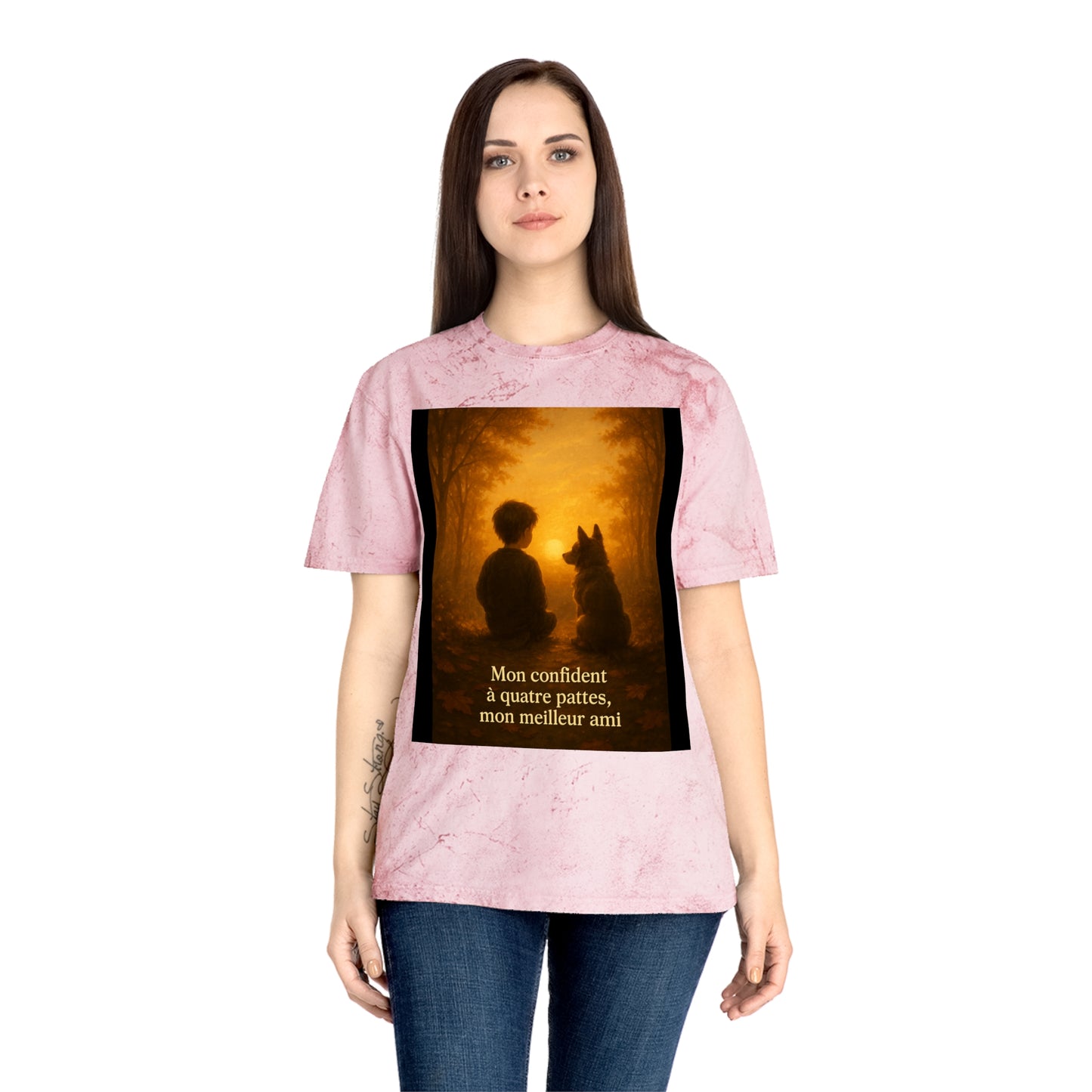 T-Shirt Unisexe « Mon confident à quatre pattes, mon meilleur ami.» ( Collection Retour à l'enfance)