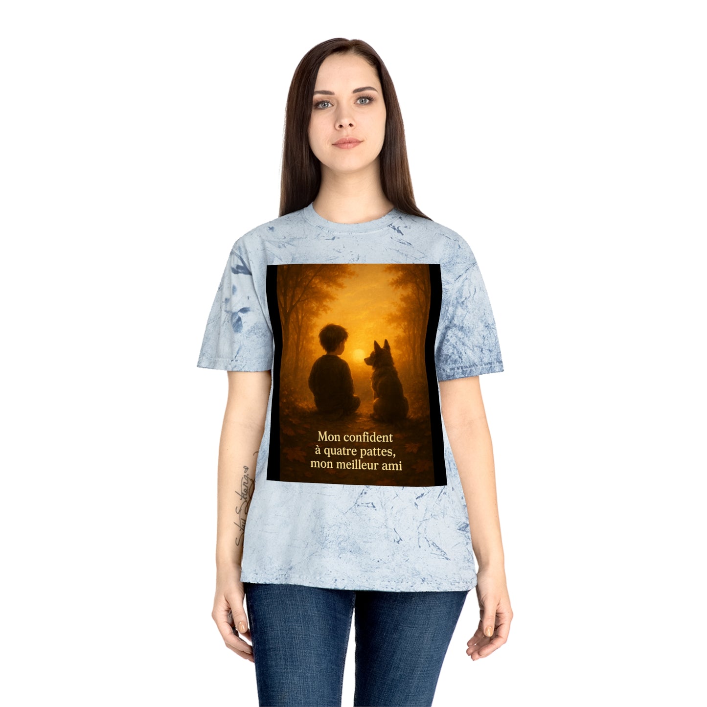 T-Shirt Unisexe « Mon confident à quatre pattes, mon meilleur ami.» ( Collection Retour à l'enfance)