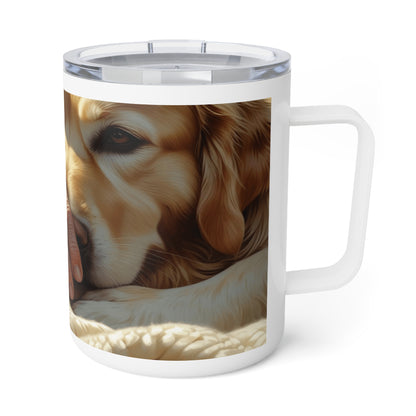Mug isotherme « Mes mains tremblantes caressent ta fourrure apaisante » (Collection en Route vers la Sagresse)