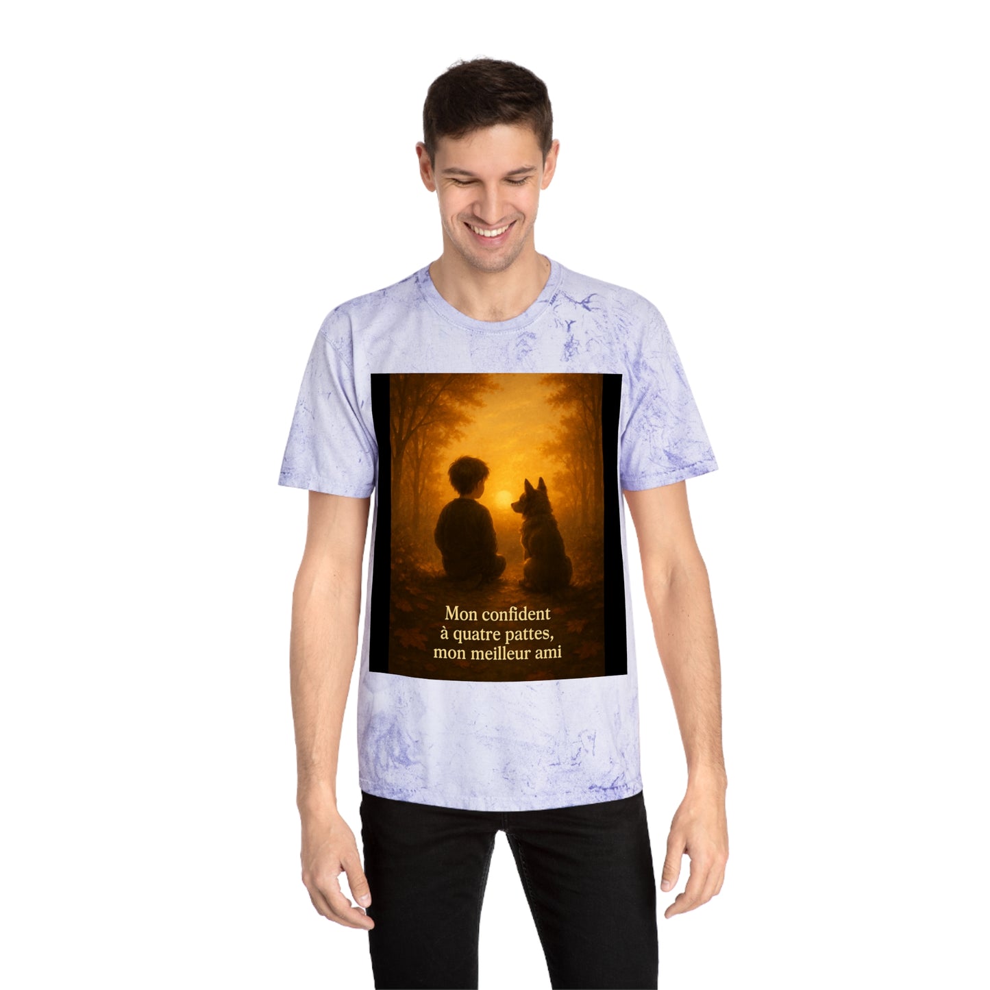 T-Shirt Unisexe « Mon confident à quatre pattes, mon meilleur ami.» ( Collection Retour à l'enfance)