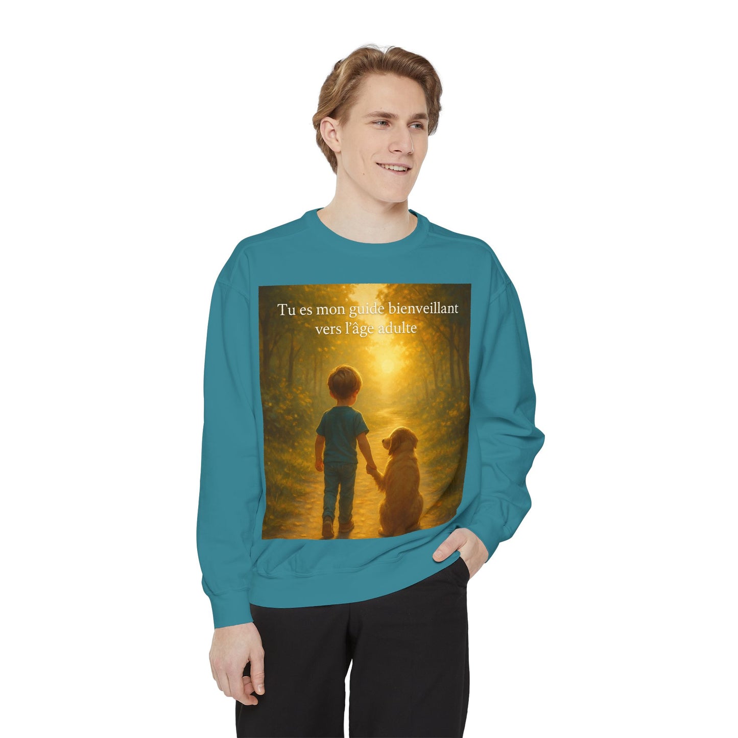 Sweat-shirt  Unisexe « Tu es mon guide bienveillant vers l'âge adulte. » (Collection Retour à l'enfance)