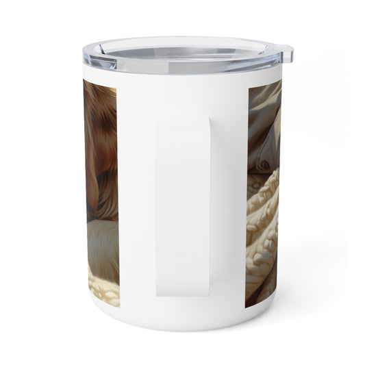 Mug isotherme « Mes mains tremblantes caressent ta fourrure apaisante » (Collection en Route vers la Sagresse)