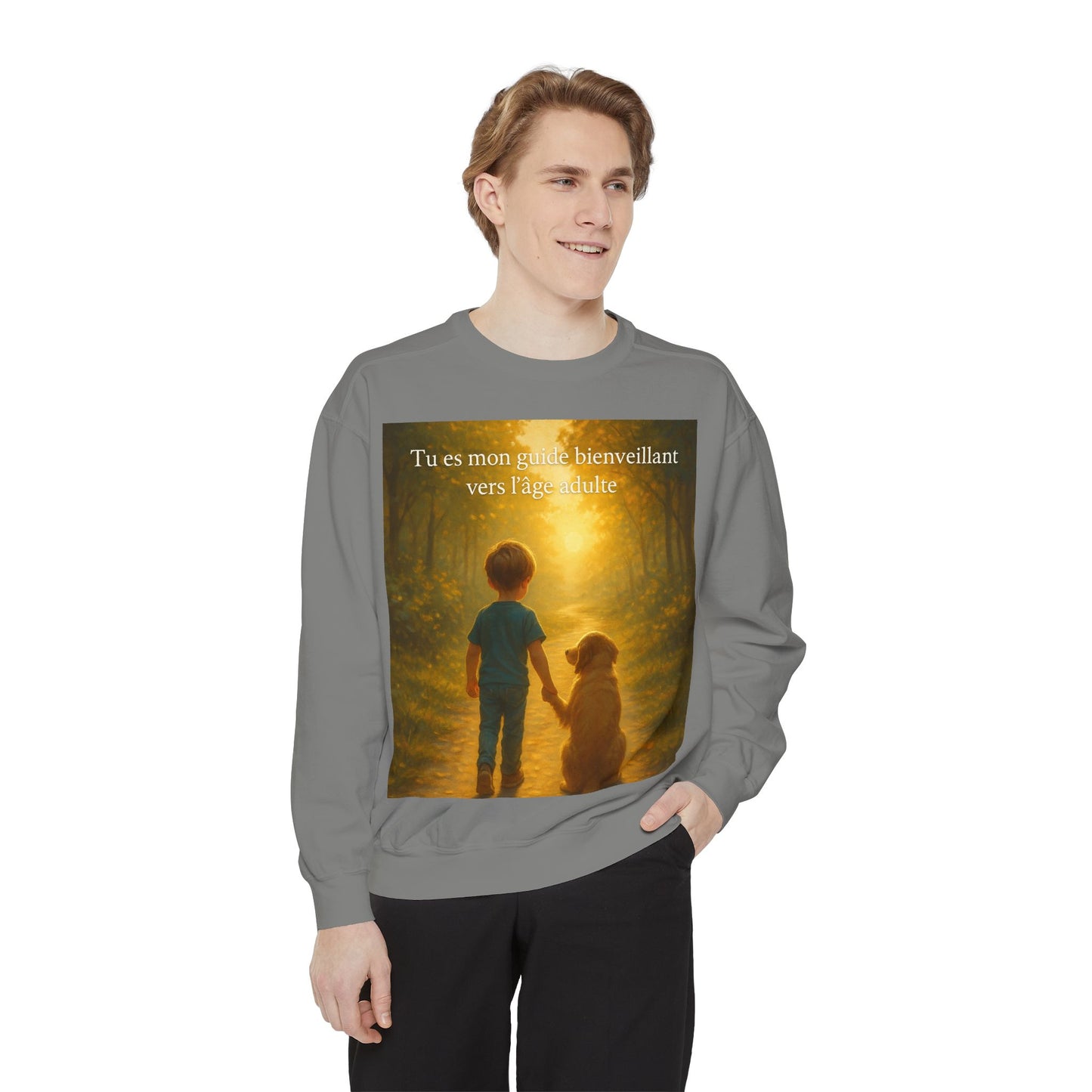Sweat-shirt  Unisexe « Tu es mon guide bienveillant vers l'âge adulte. » (Collection Retour à l'enfance)