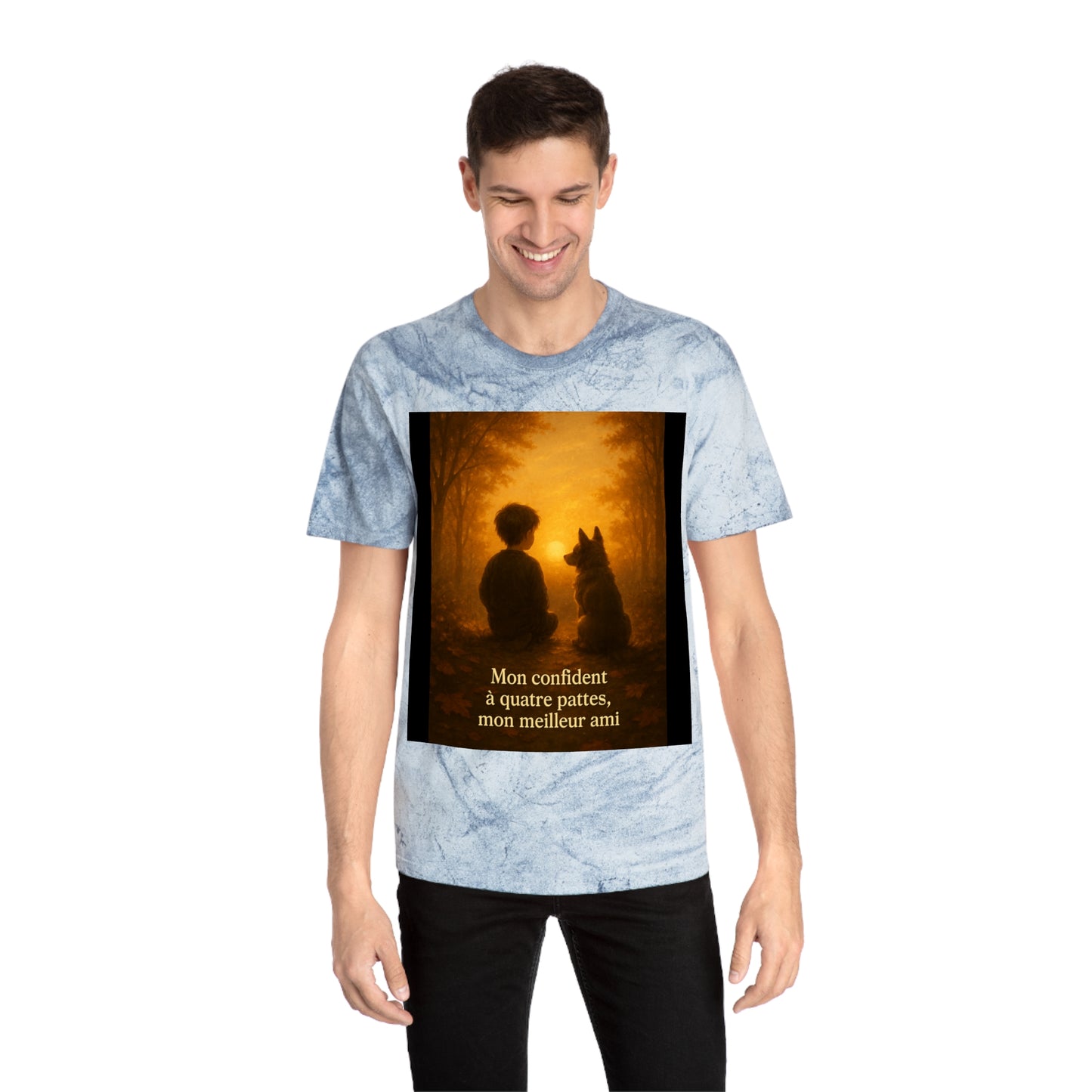 T-Shirt Unisexe « Mon confident à quatre pattes, mon meilleur ami.» ( Collection Retour à l'enfance)