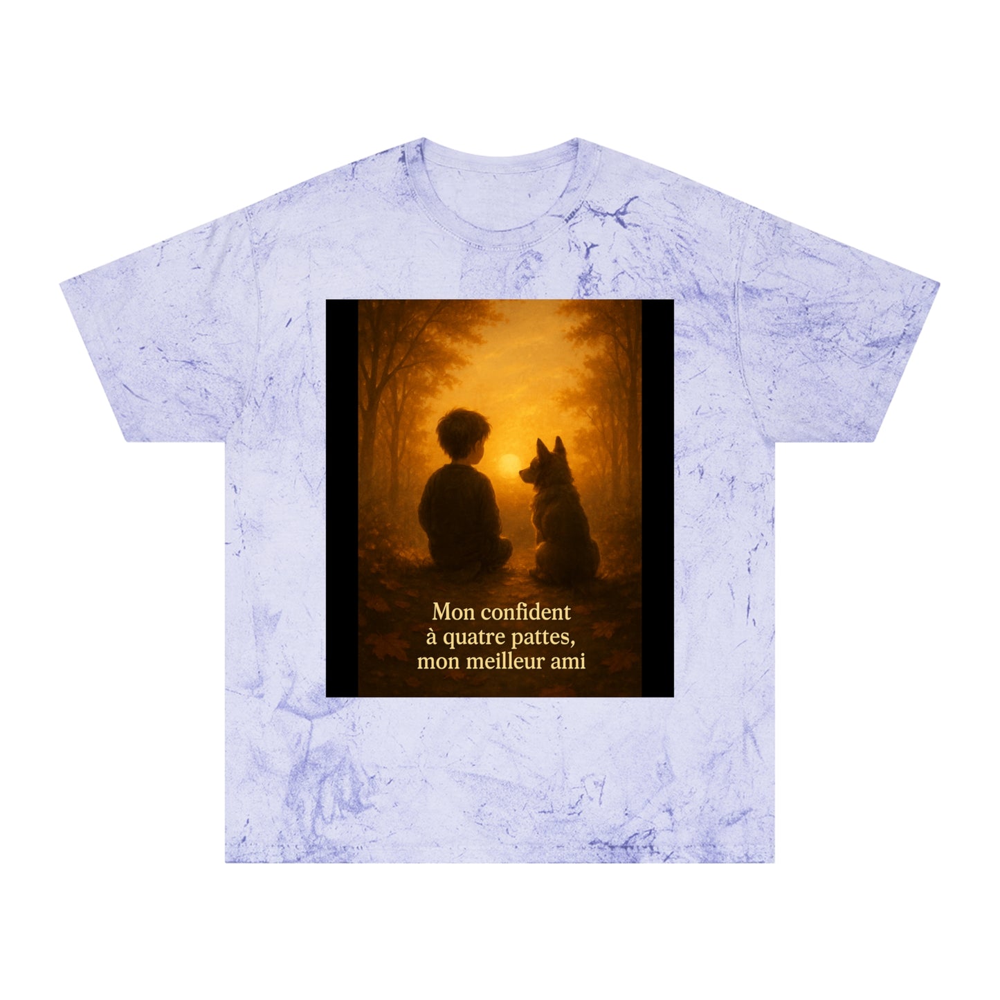 T-Shirt Unisexe « Mon confident à quatre pattes, mon meilleur ami.» ( Collection Retour à l'enfance)