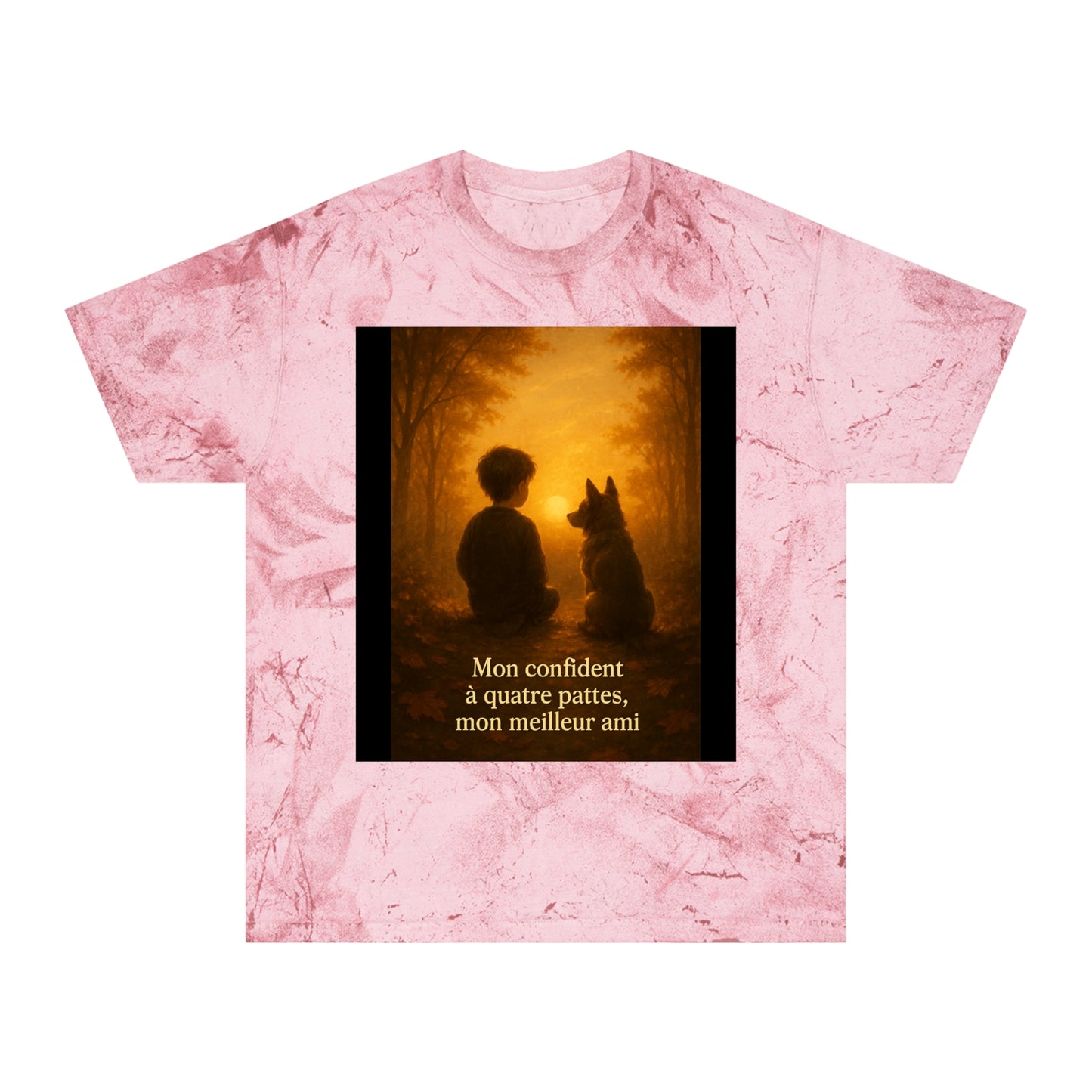 T-Shirt Unisexe « Mon confident à quatre pattes, mon meilleur ami.» ( Collection Retour à l'enfance)