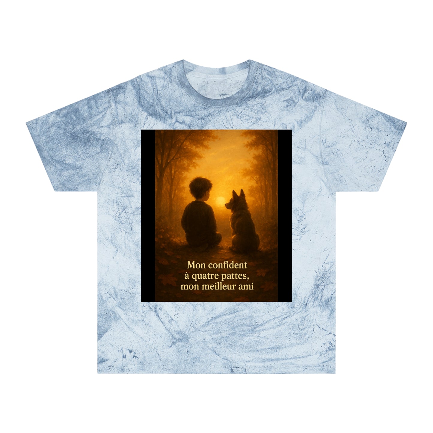 T-Shirt Unisexe « Mon confident à quatre pattes, mon meilleur ami.» ( Collection Retour à l'enfance)