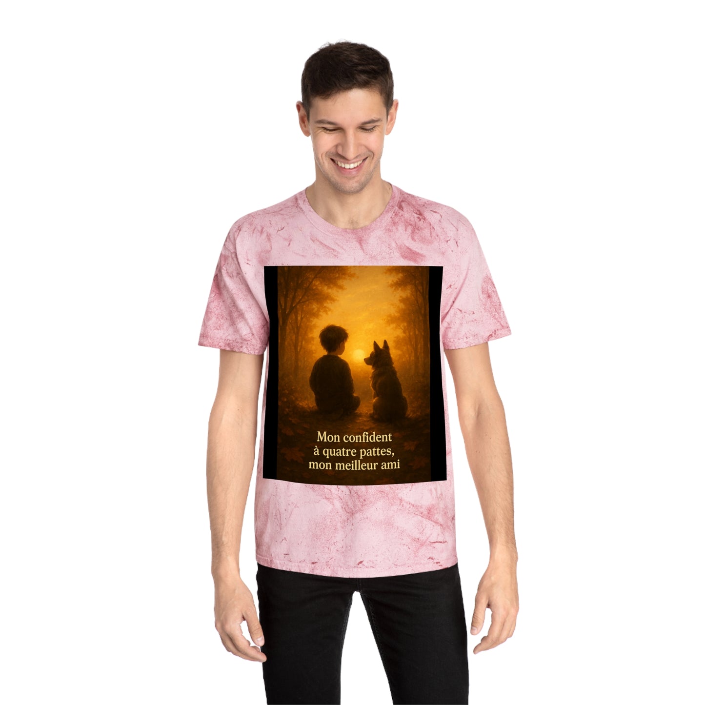 T-Shirt Unisexe « Mon confident à quatre pattes, mon meilleur ami.» ( Collection Retour à l'enfance)
